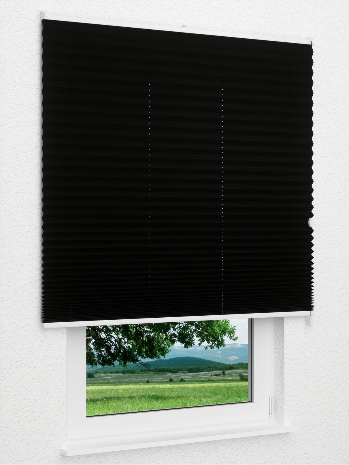 Detailansicht Plissee Krepp Black Out 4108.0159