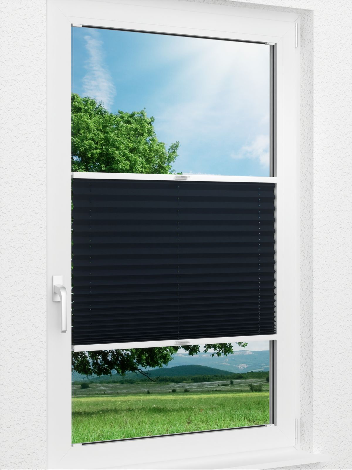 Detailansicht Plissee Krepp Black Out 4125.4259