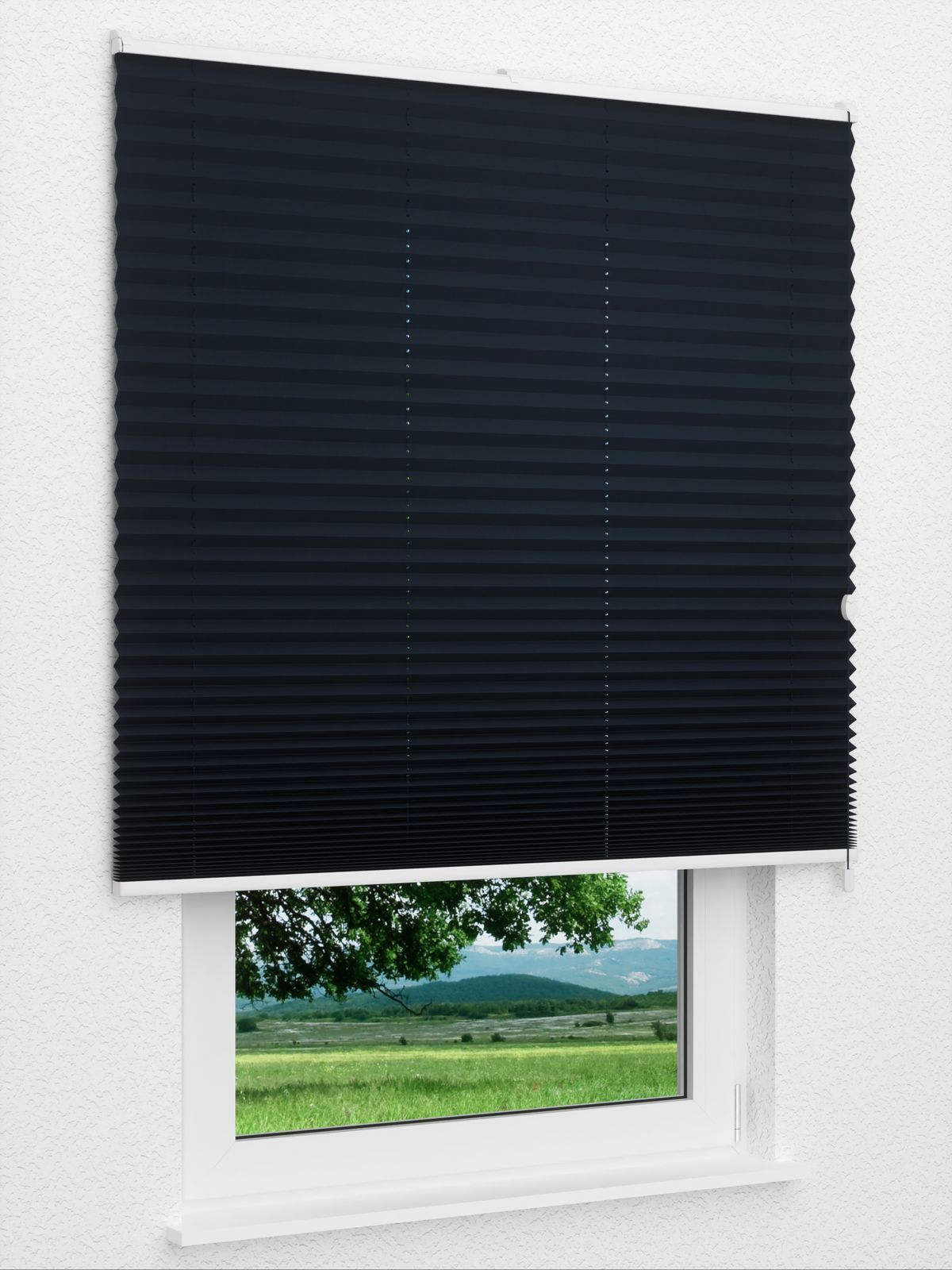 Detailansicht Plissee Krepp Black Out 4125.4259